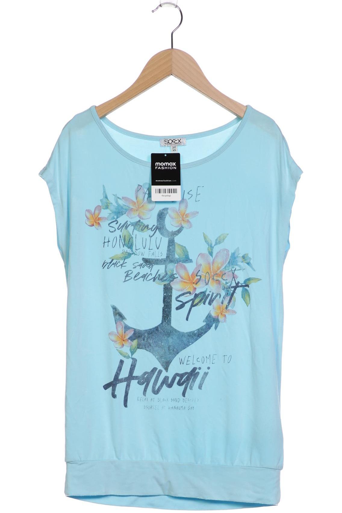 

Soccx Damen T-Shirt, hellblau, Gr. 34