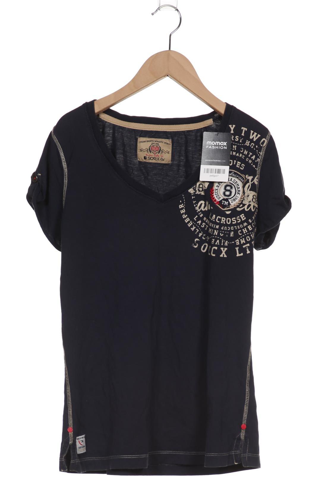 

SOCCX Damen T-Shirt, marineblau