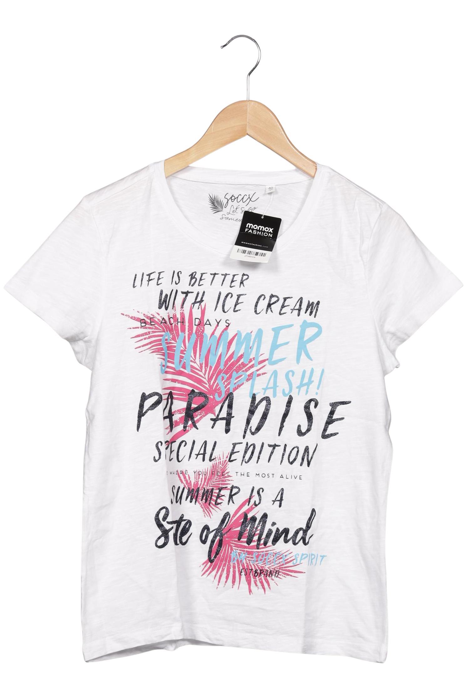 

Soccx Damen T-Shirt, weiß, Gr. 40