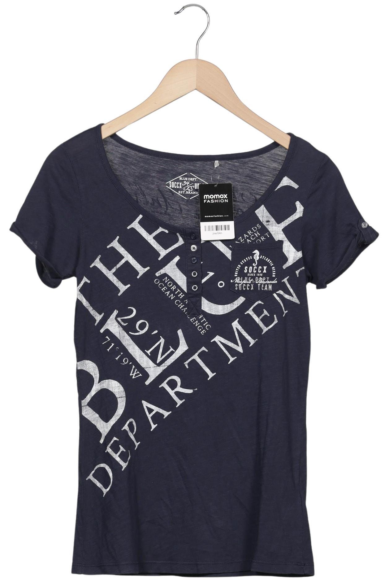 

Soccx Damen T-Shirt, marineblau, Gr. 34