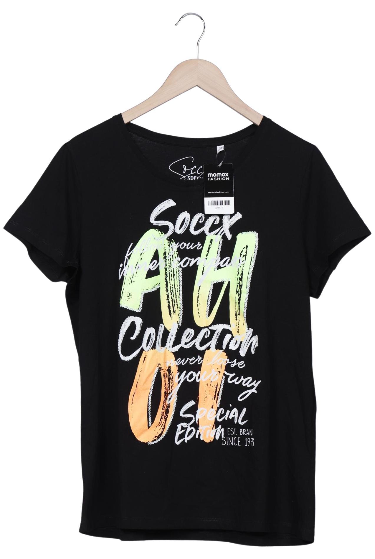 

Soccx Damen T-Shirt, schwarz, Gr. 44
