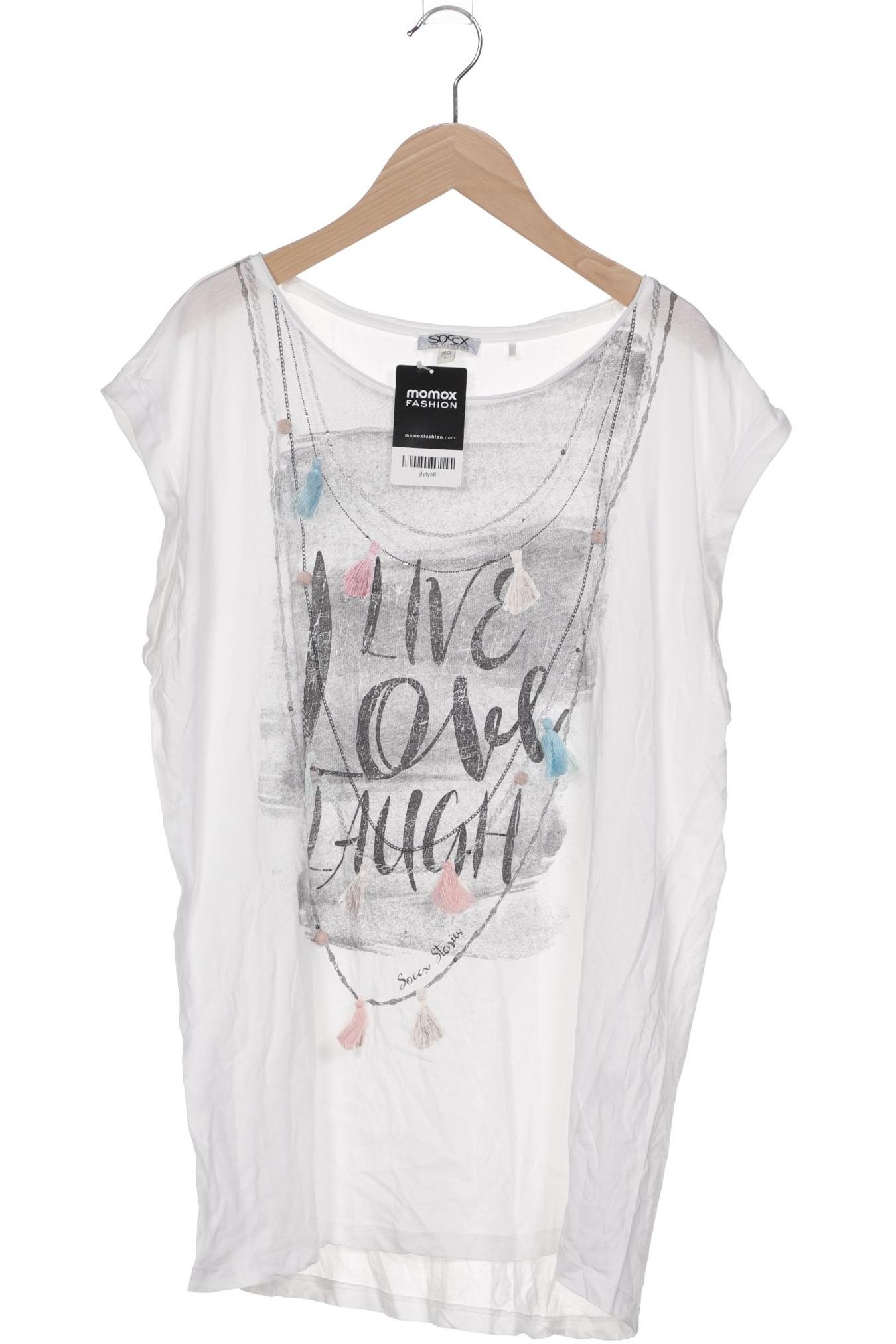 

Soccx Damen T-Shirt, weiß, Gr. 40