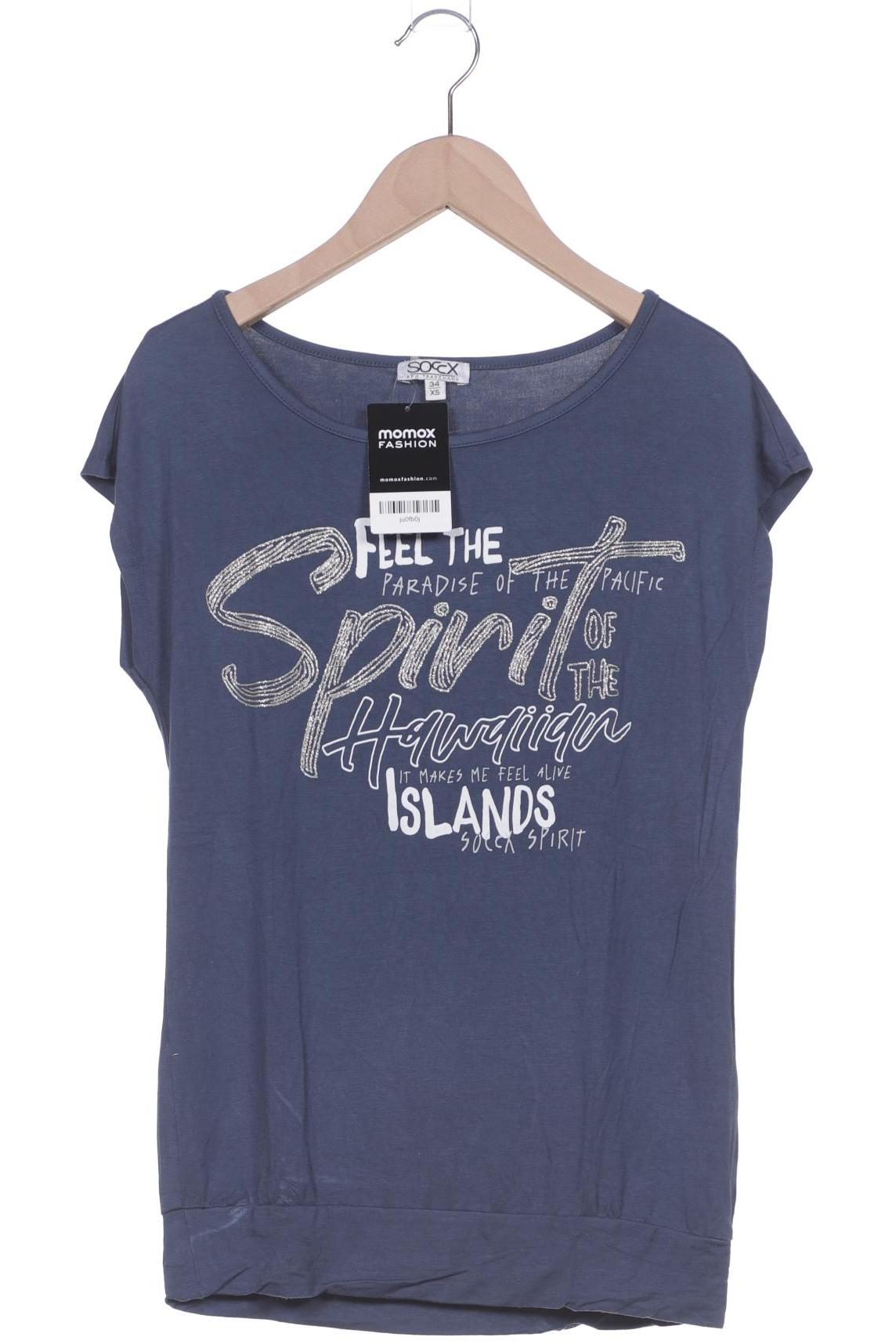 

Soccx Damen T-Shirt, marineblau, Gr. 34