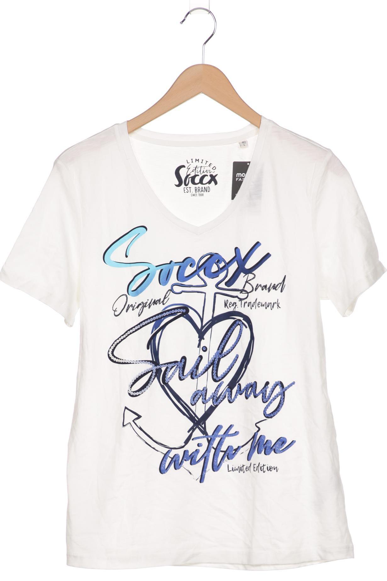 

SOCCX Damen T-Shirt, weiß