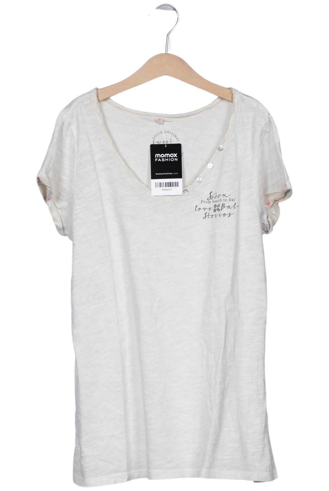 

Soccx Damen T-Shirt, cremeweiß, Gr. 36