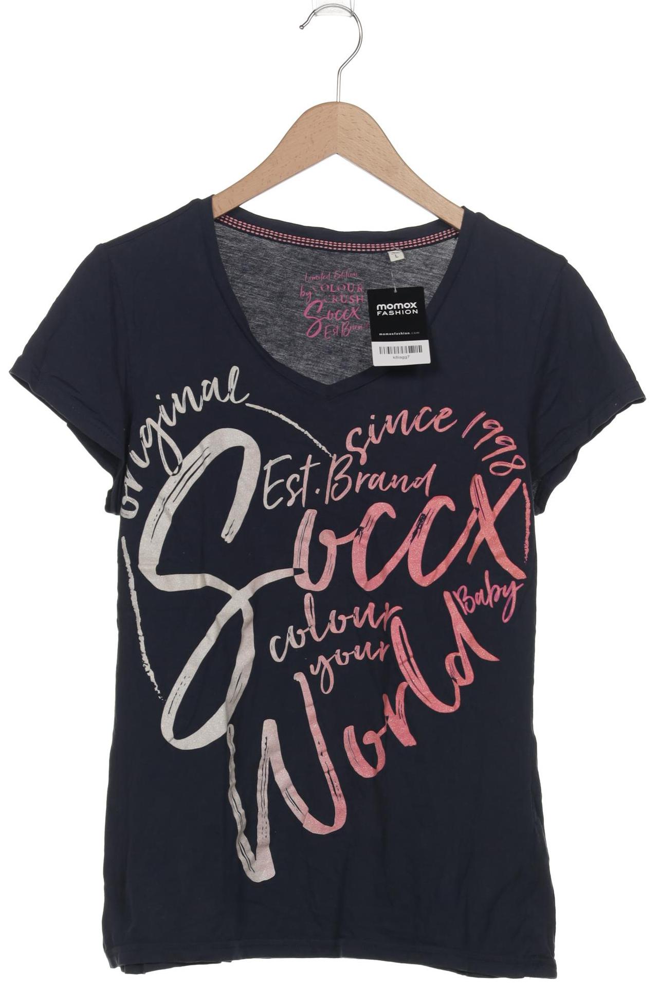 

Soccx Damen T-Shirt, marineblau, Gr. 40