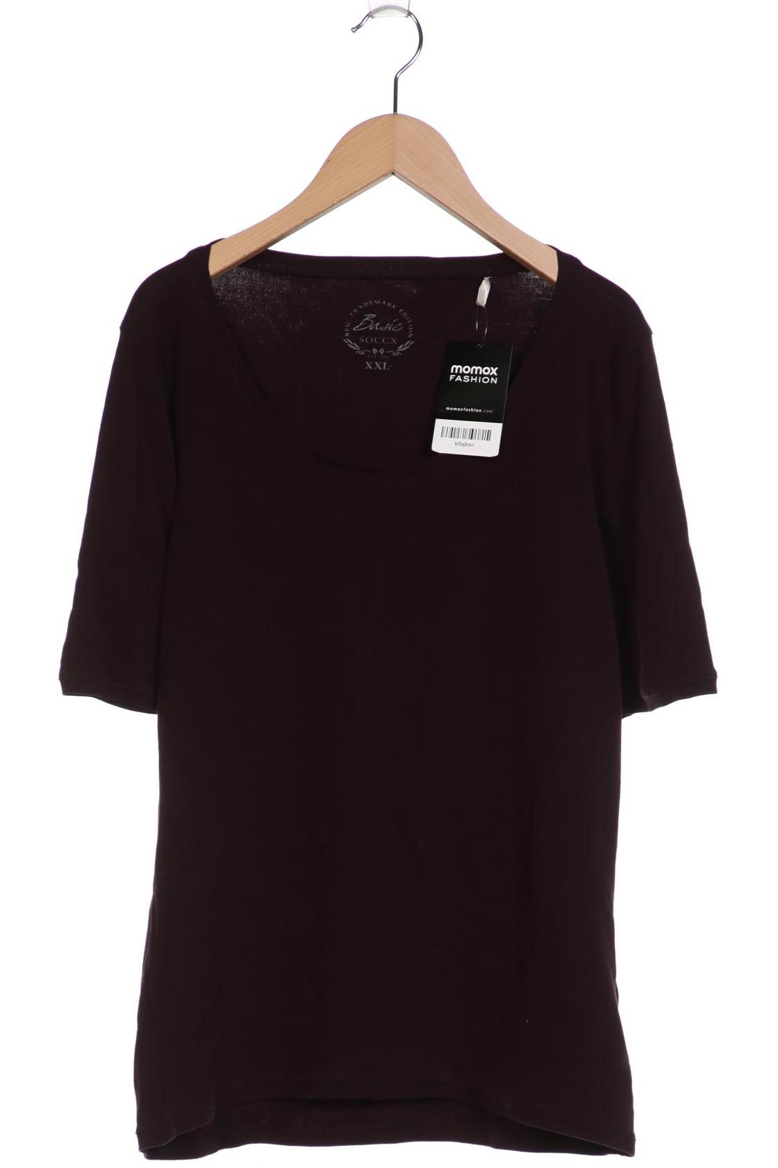 

Soccx Damen T-Shirt, bordeaux, Gr. 46