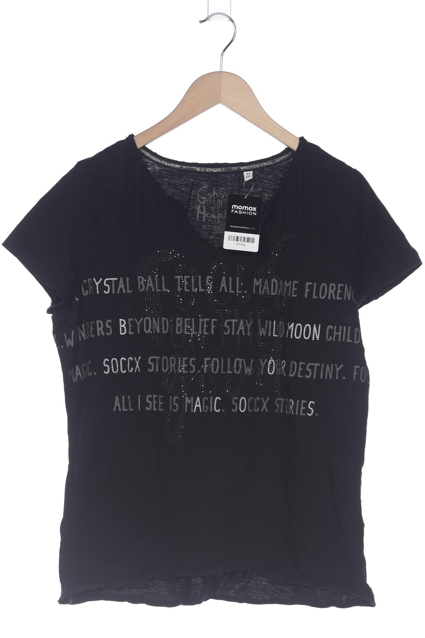

Soccx Damen T-Shirt, schwarz, Gr. 44