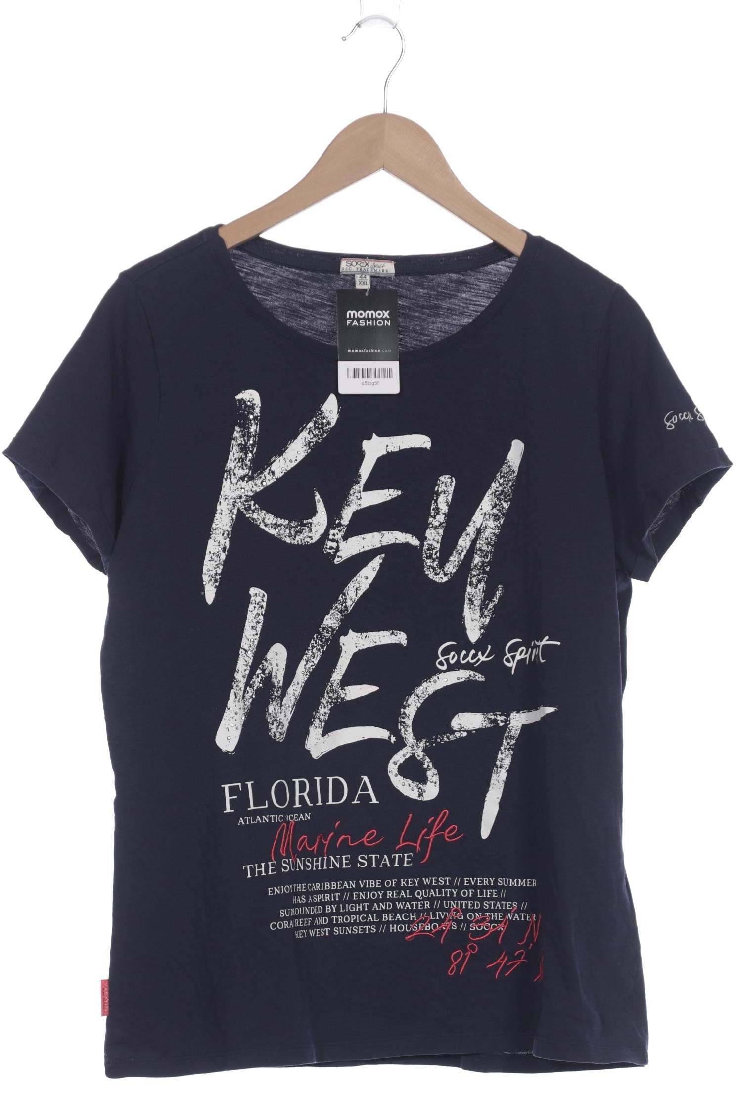 

Soccx Damen T-Shirt, marineblau, Gr. 44