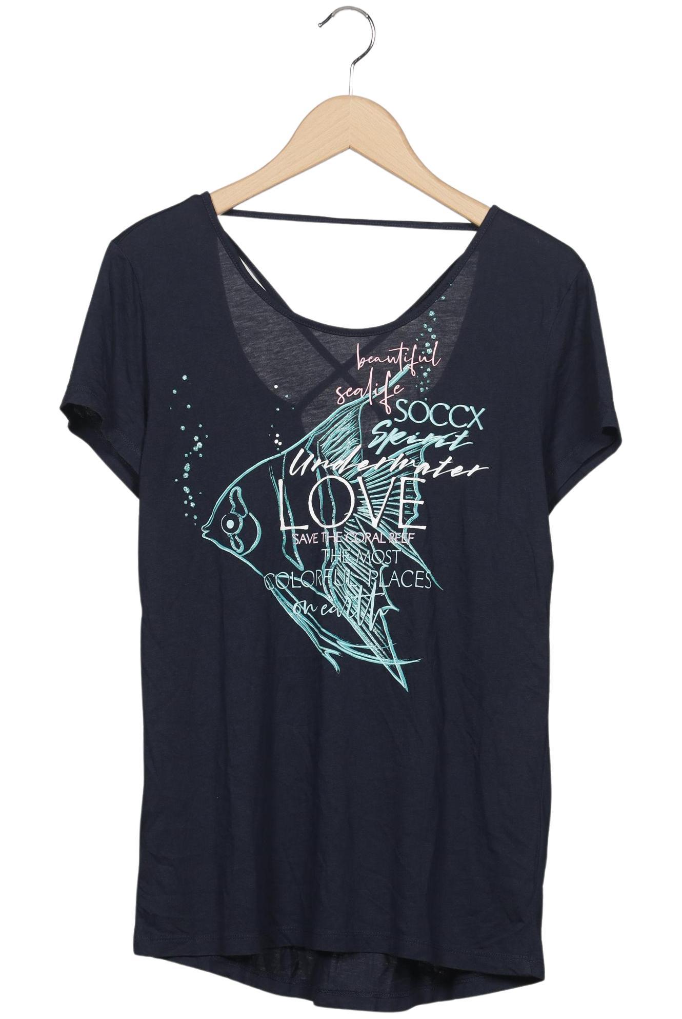 

Soccx Damen T-Shirt, marineblau, Gr. 40