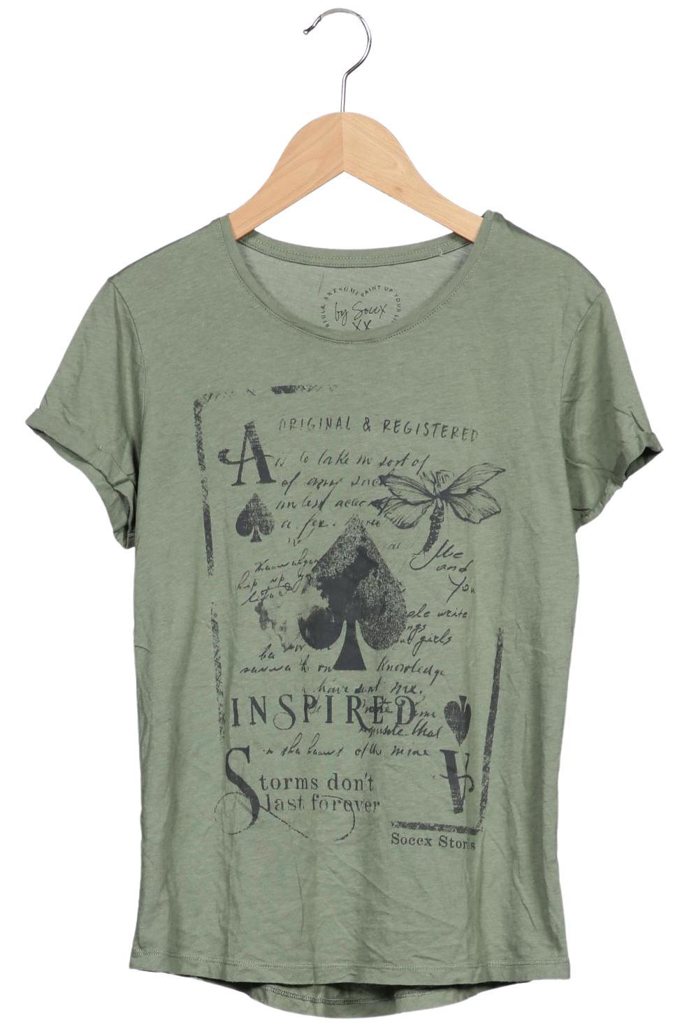 

Soccx Damen T-Shirt, grün, Gr. 38