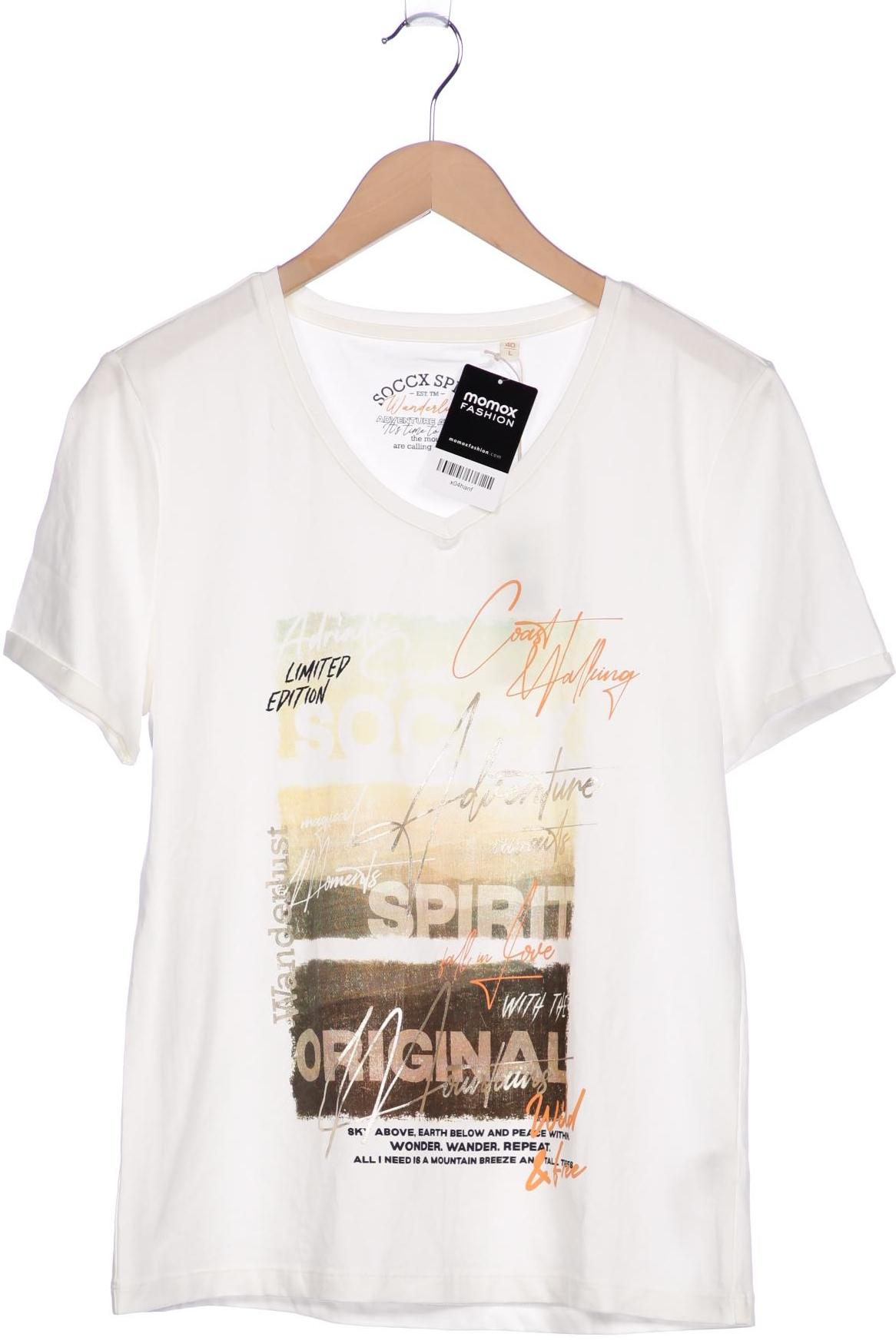

Soccx Damen T-Shirt, cremeweiß, Gr. 40