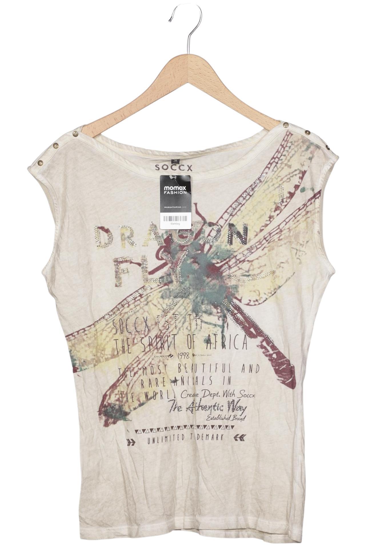 

Soccx Damen T-Shirt, beige, Gr. 38