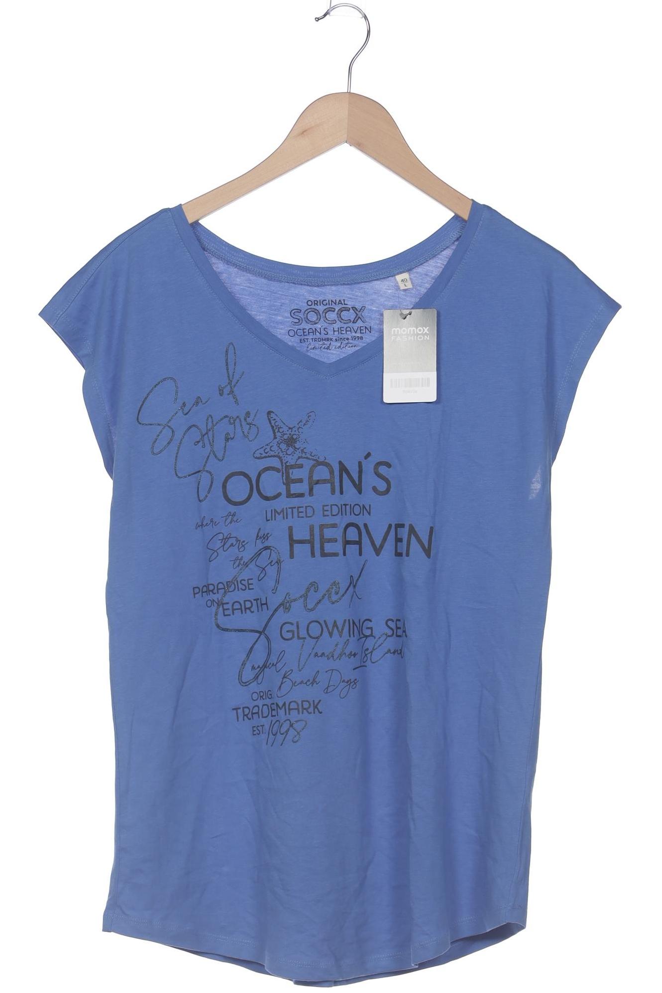 

Soccx Damen T-Shirt, blau, Gr. 40
