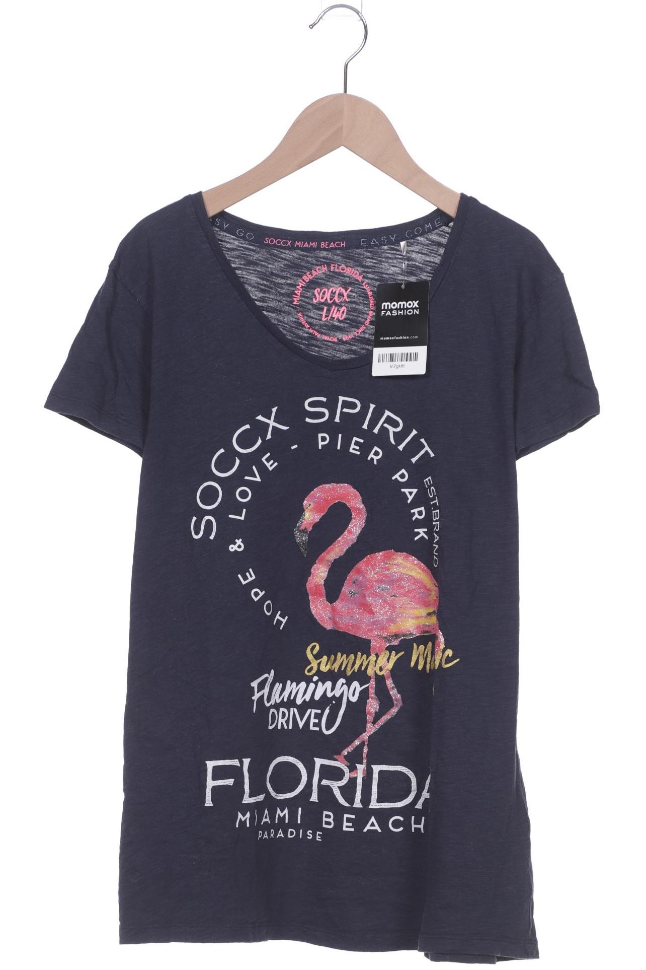 

Soccx Damen T-Shirt, marineblau, Gr. 40
