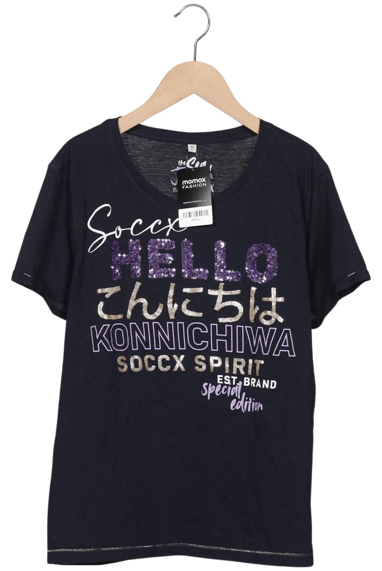 

Soccx Damen T-Shirt, marineblau, Gr. 40