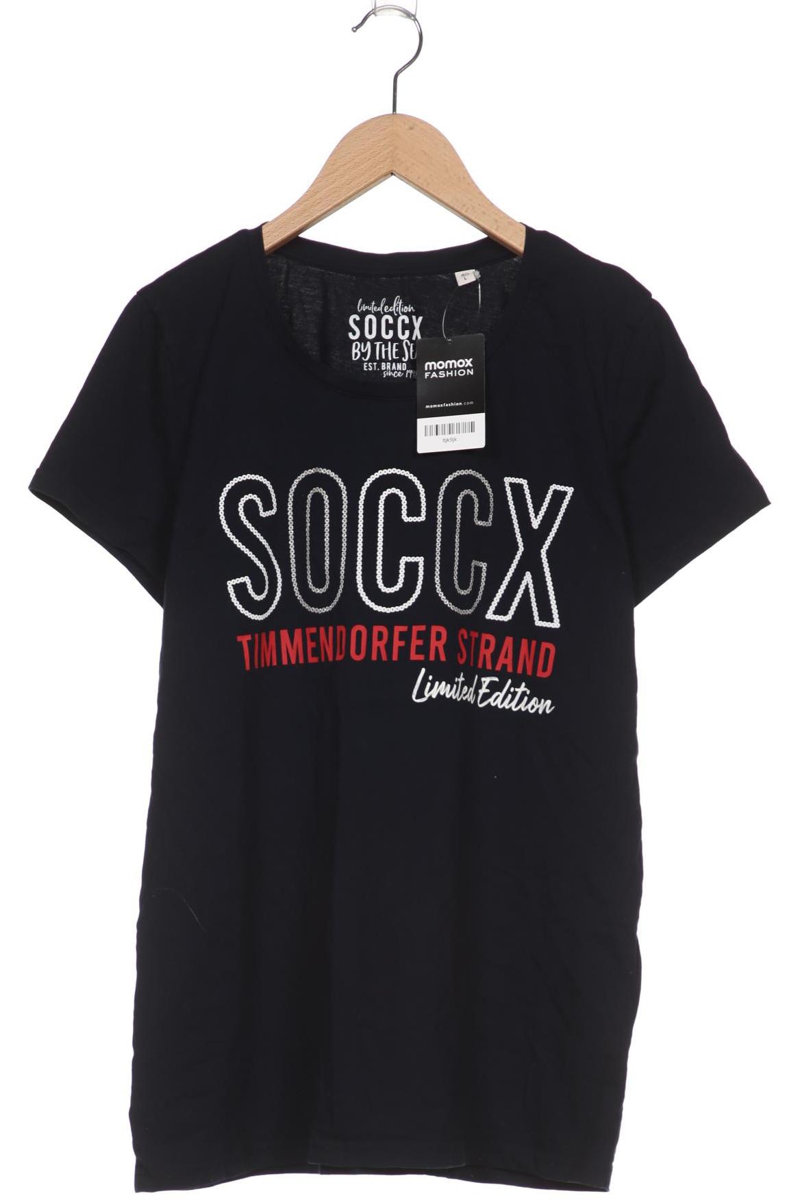 

SOCCX Damen T-Shirt, marineblau