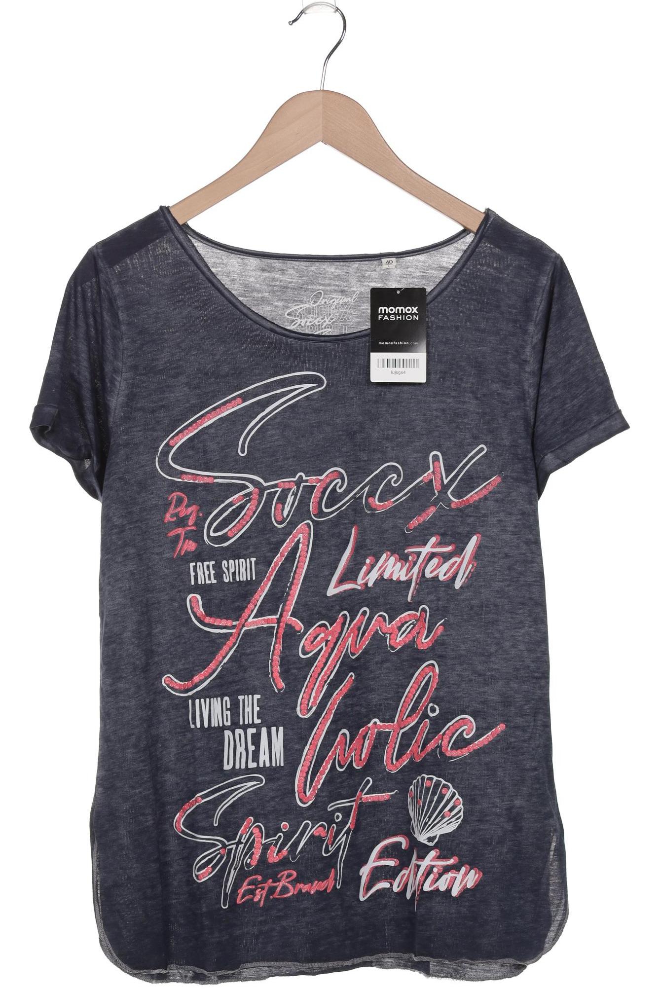 

Soccx Damen T-Shirt, marineblau, Gr. 40
