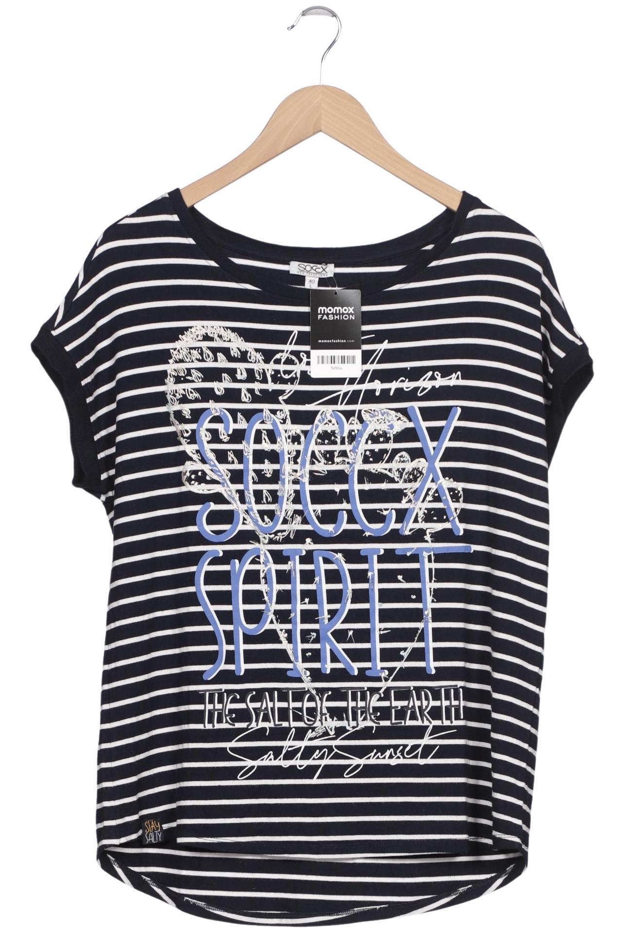 

Soccx Damen T-Shirt, marineblau, Gr. 40