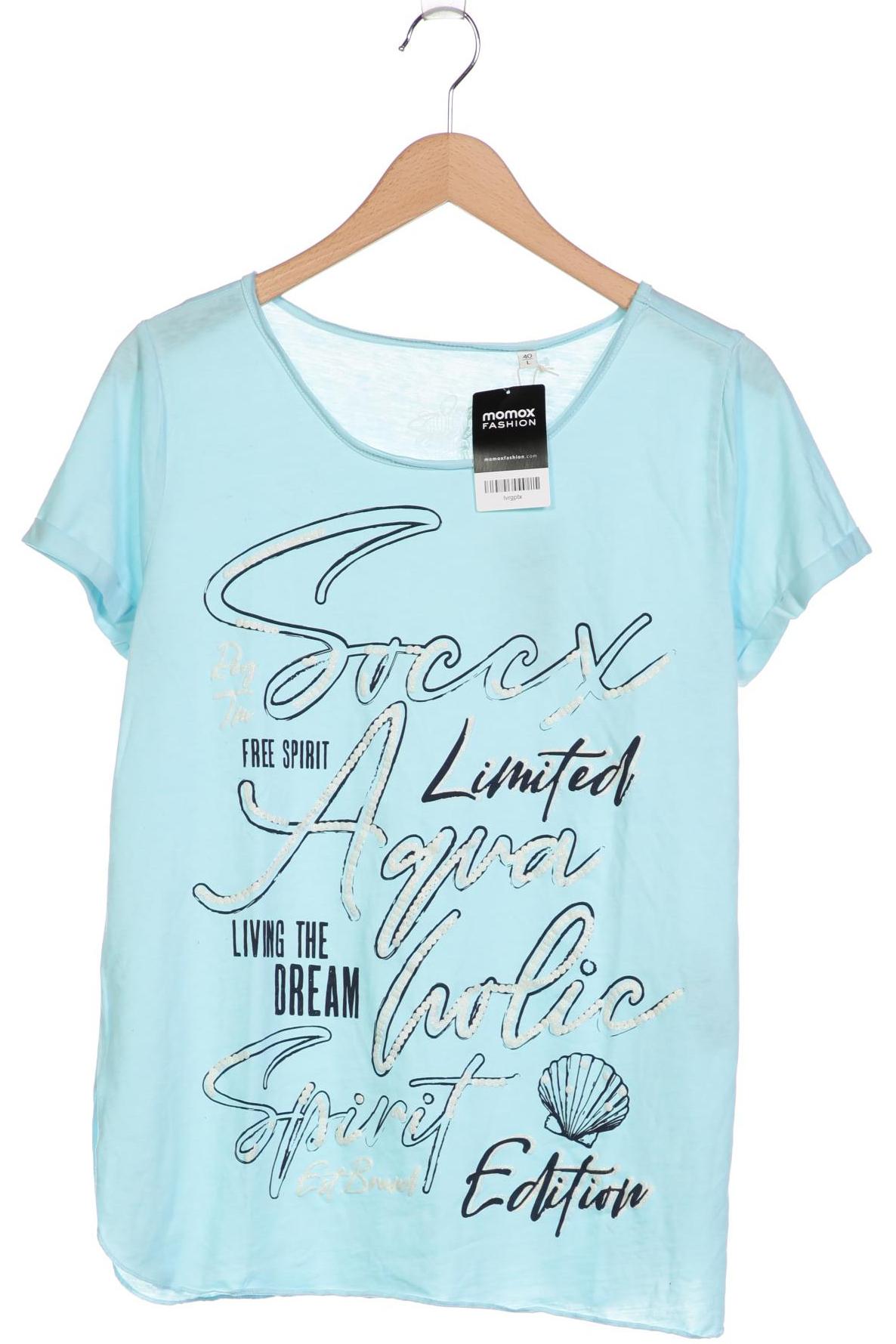 

Soccx Damen T-Shirt, hellblau, Gr. 40