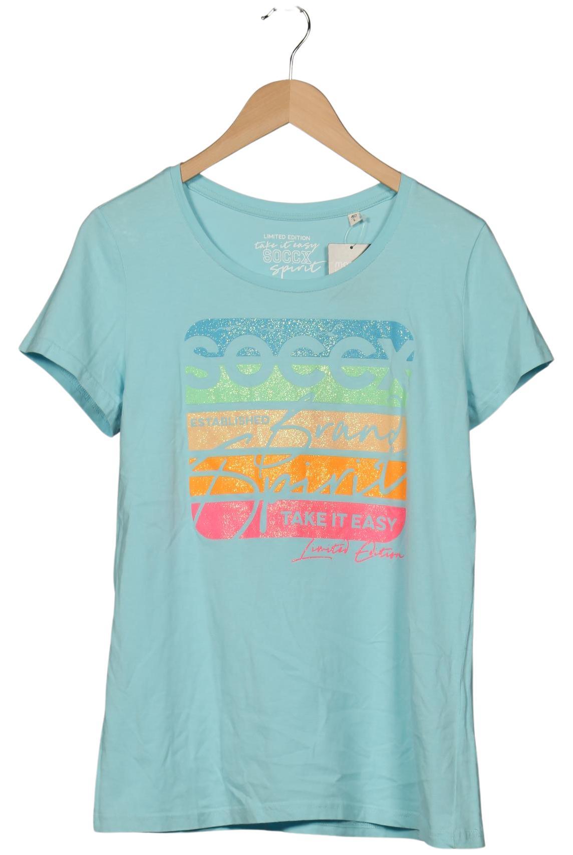 

Soccx Damen T-Shirt, hellblau, Gr. 40