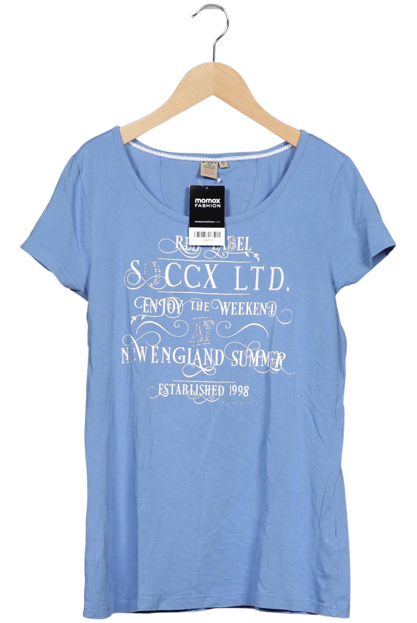 

Soccx Damen T-Shirt, hellblau, Gr. 40