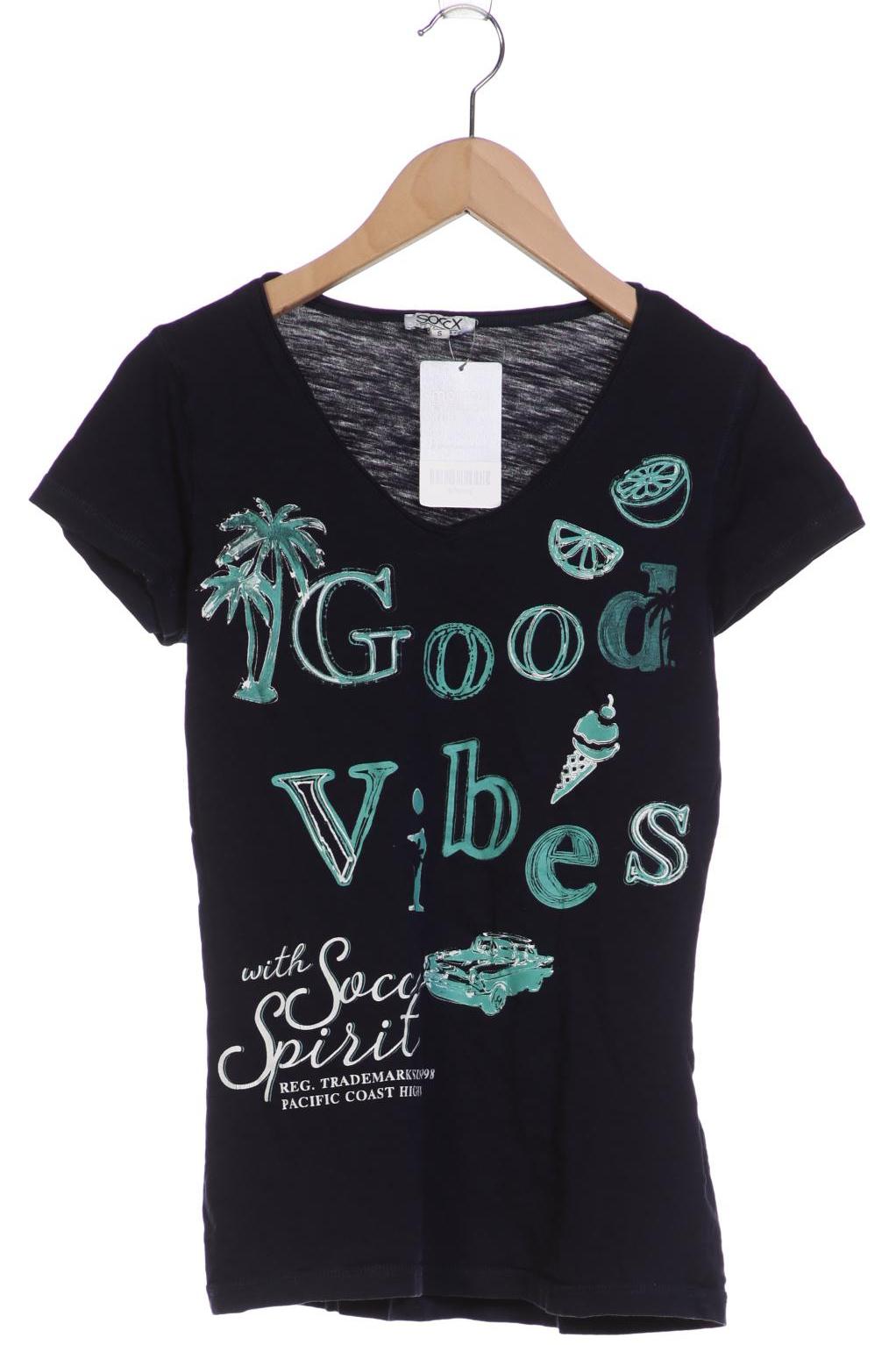 

Soccx Damen T-Shirt, marineblau, Gr. 36
