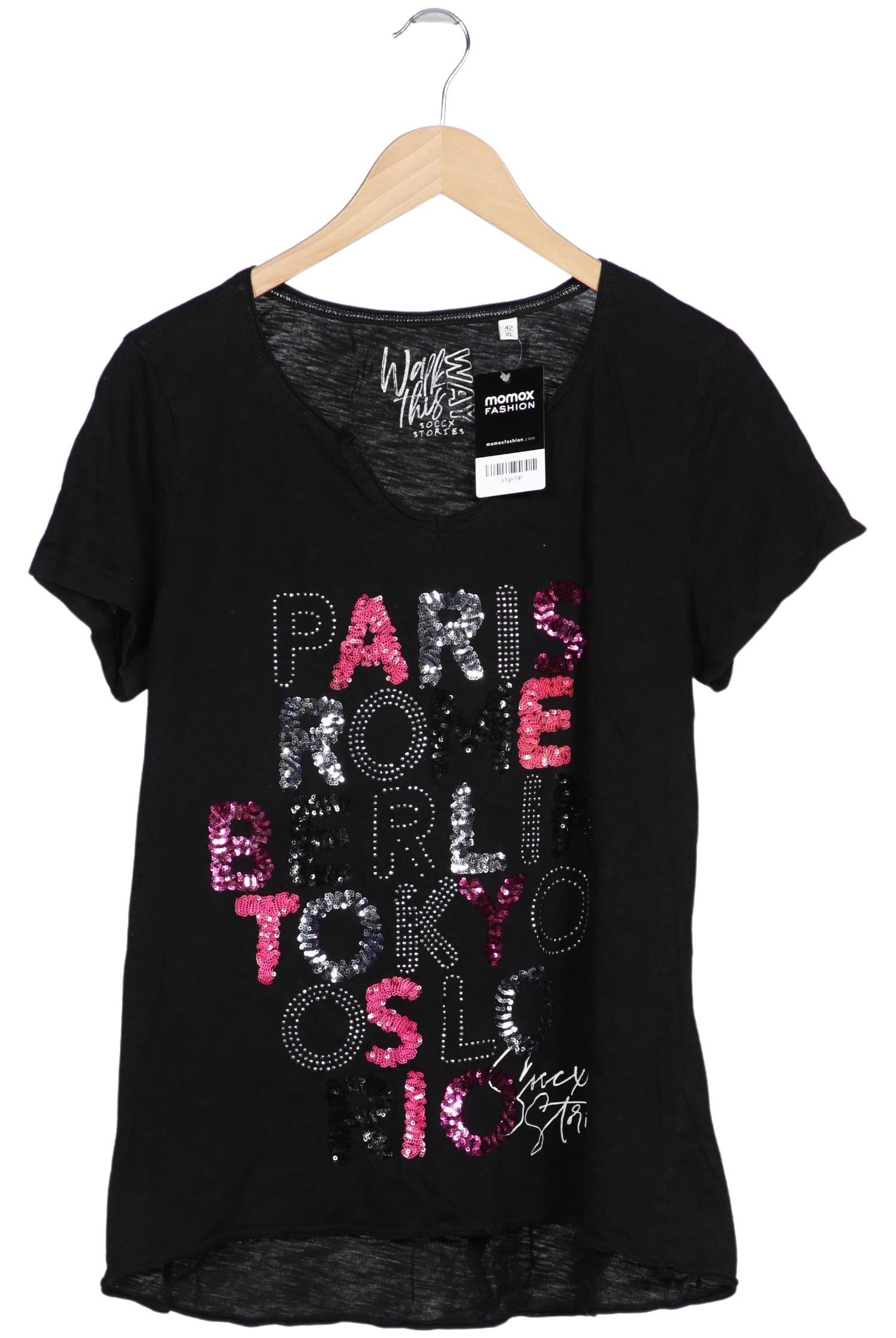 

Soccx Damen T-Shirt, schwarz, Gr. 42