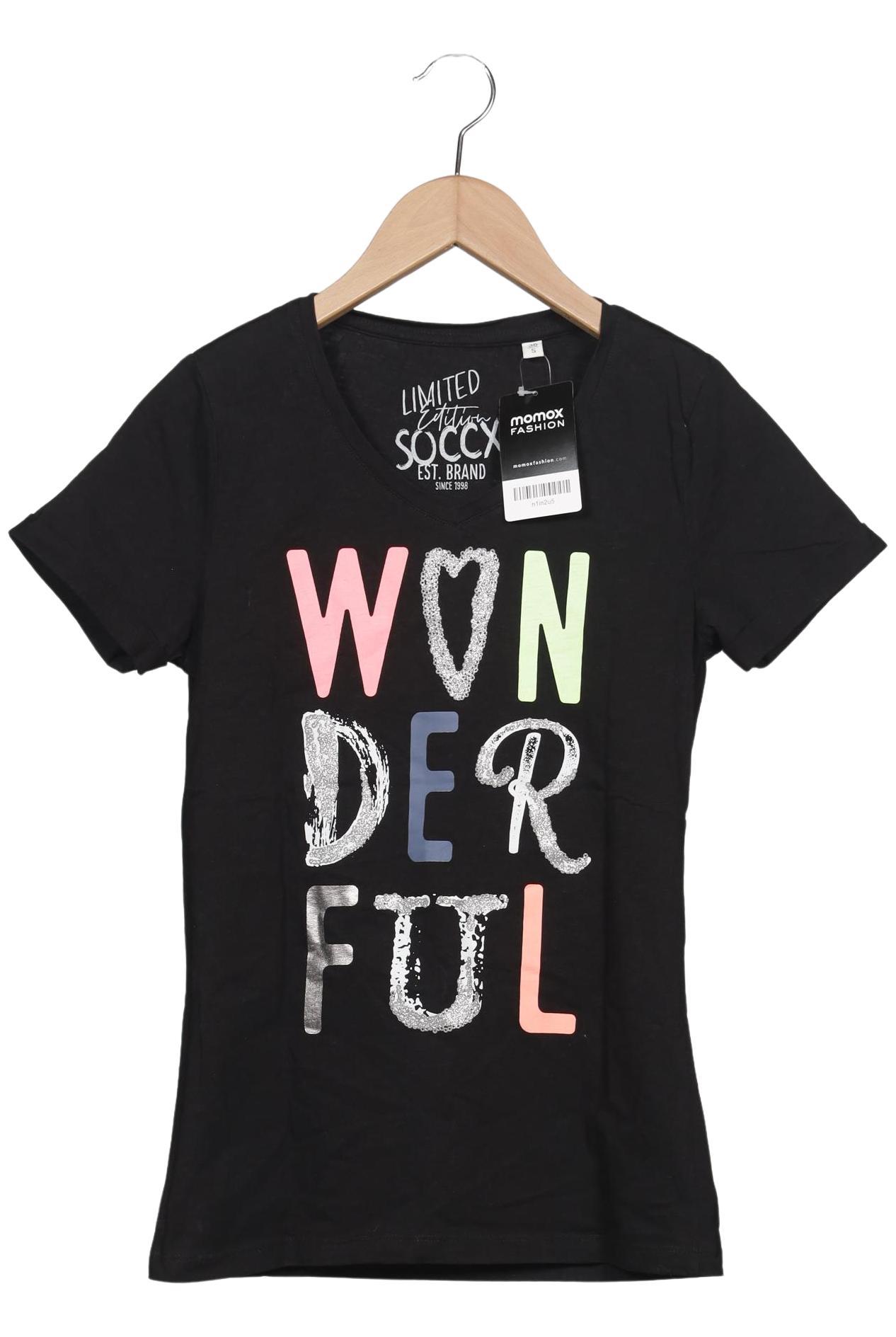 

Soccx Damen T-Shirt, schwarz, Gr. 36