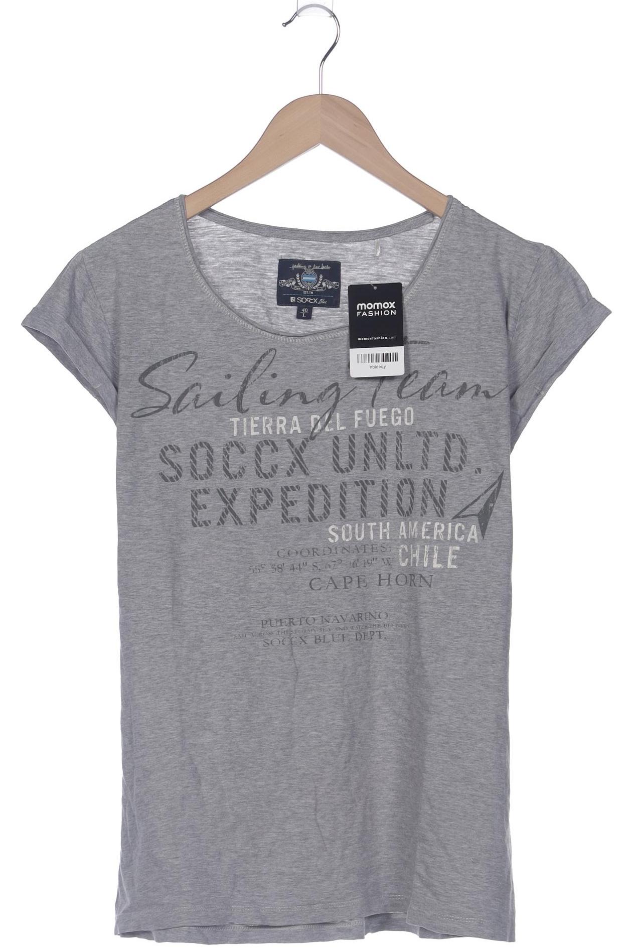 

Soccx Damen T-Shirt, grau, Gr. 40