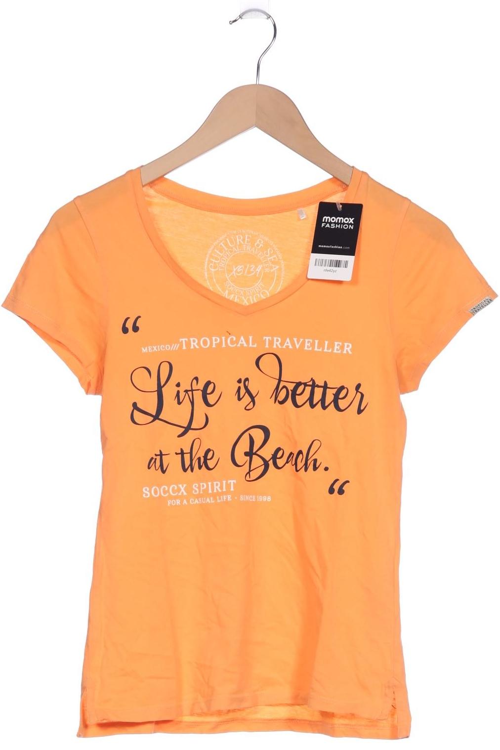 

Soccx Damen T-Shirt, orange, Gr. 34