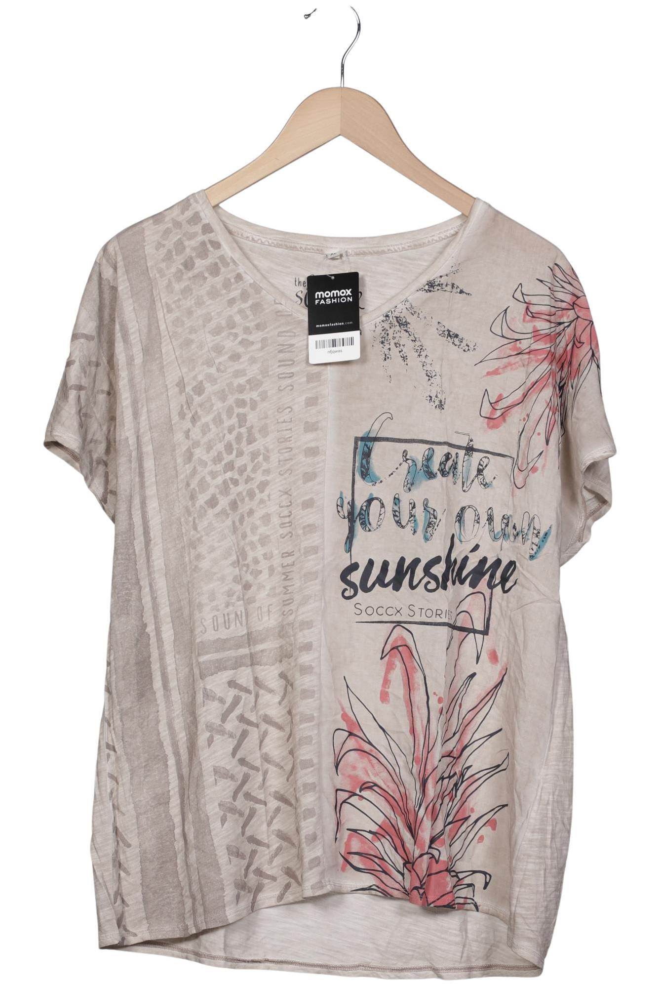

Soccx Damen T-Shirt, beige, Gr. 42