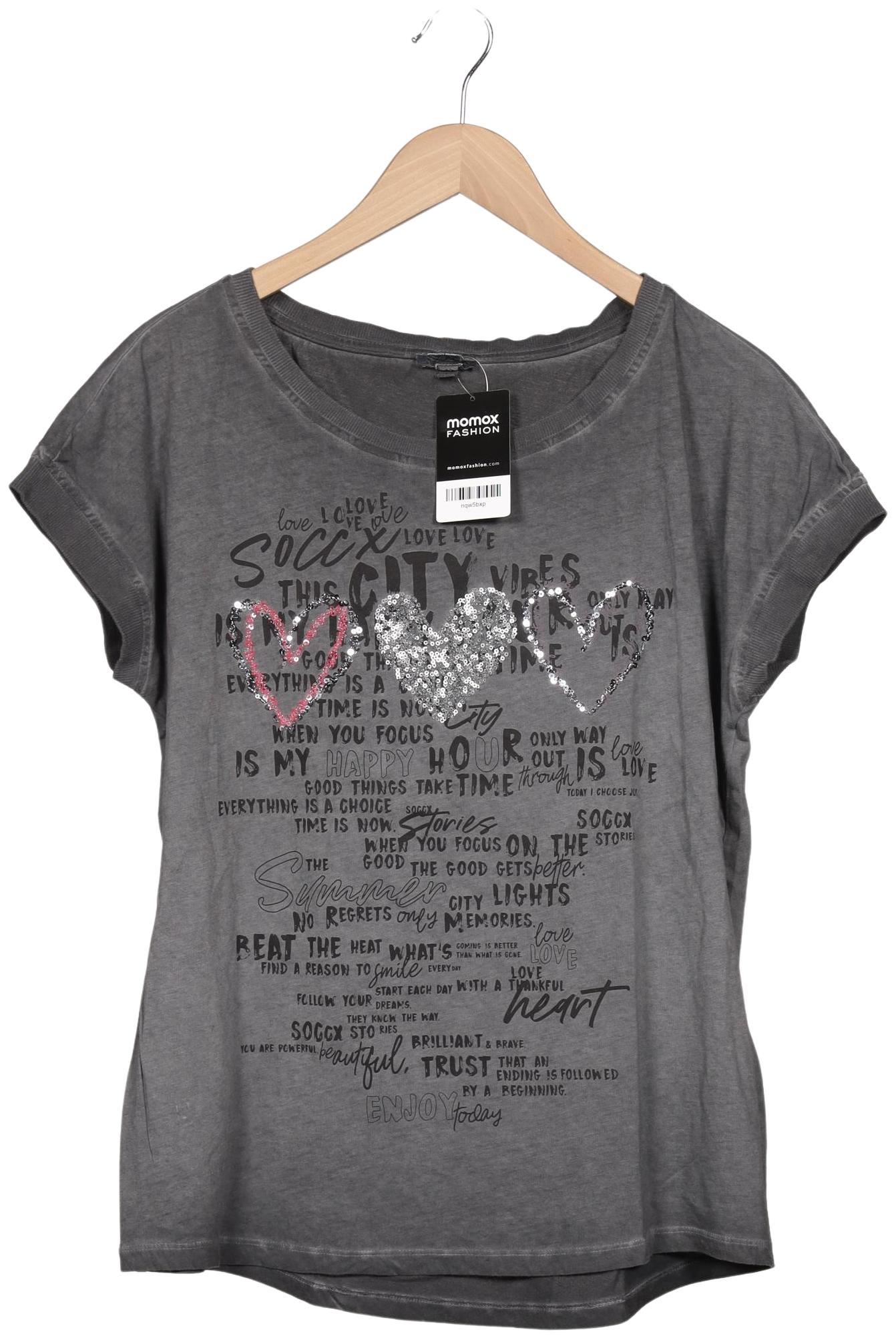 

Soccx Damen T-Shirt, grau, Gr. 40