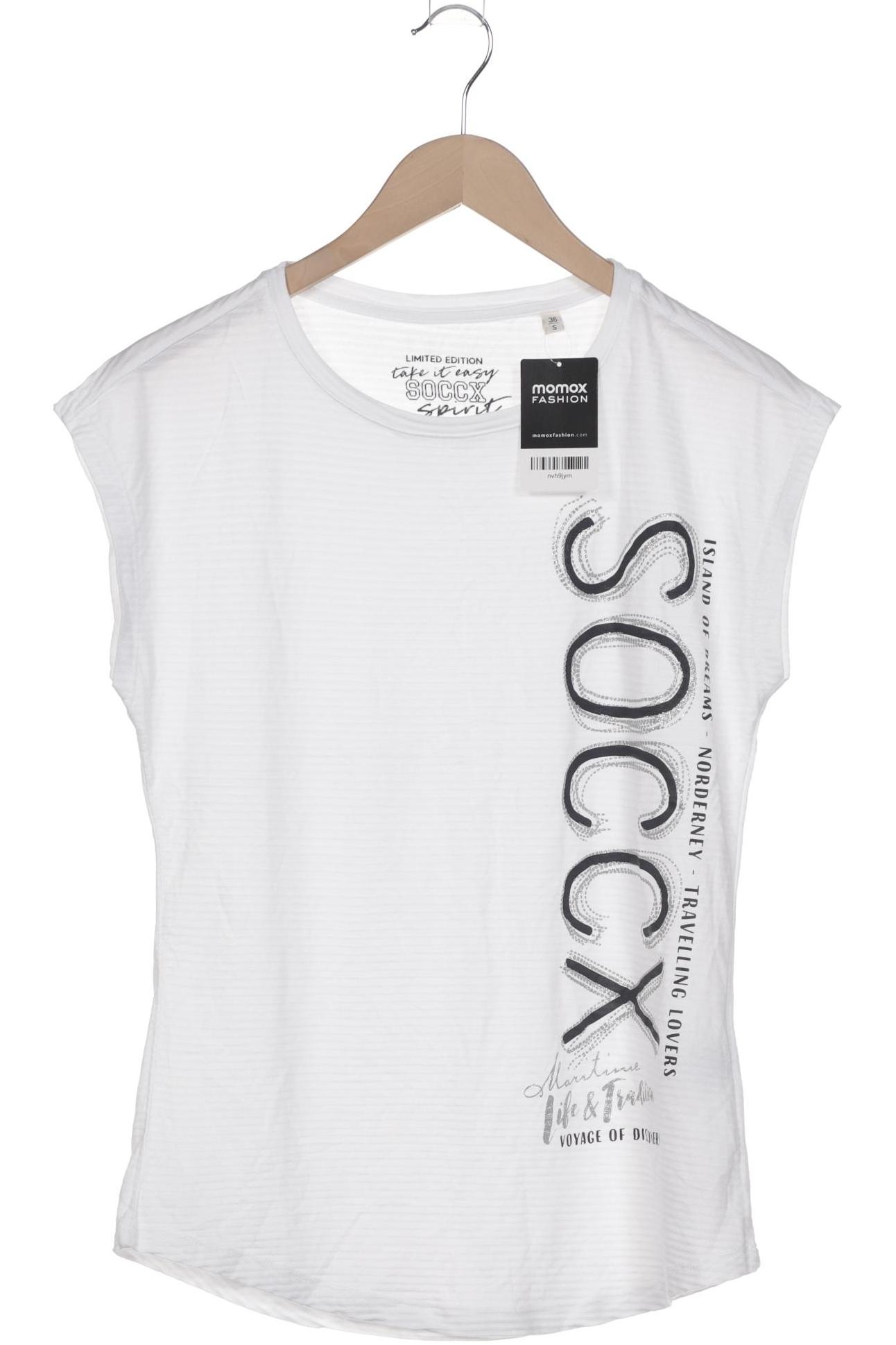 

Soccx Damen T-Shirt, weiß, Gr. 36