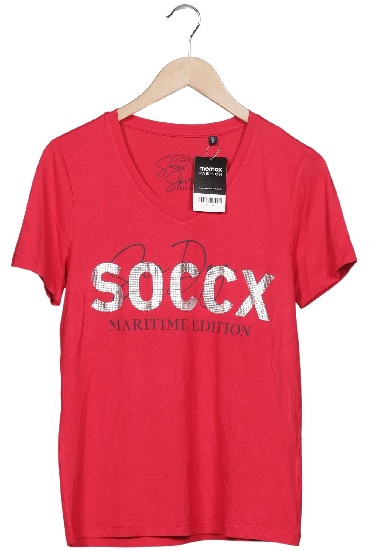 

Soccx Damen T-Shirt, rot, Gr. 36
