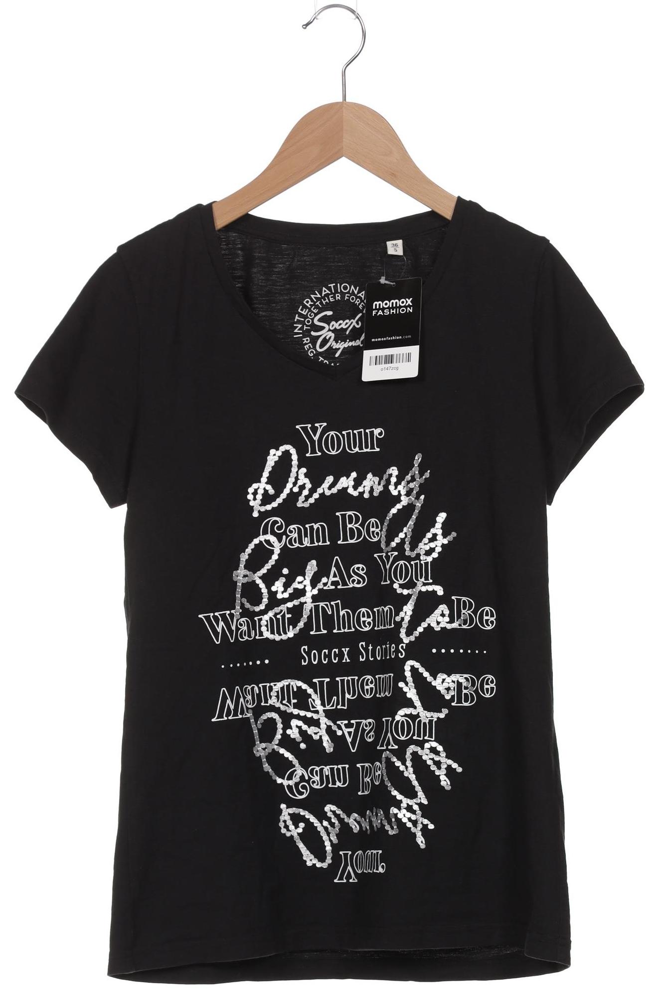 

Soccx Damen T-Shirt, schwarz, Gr. 36