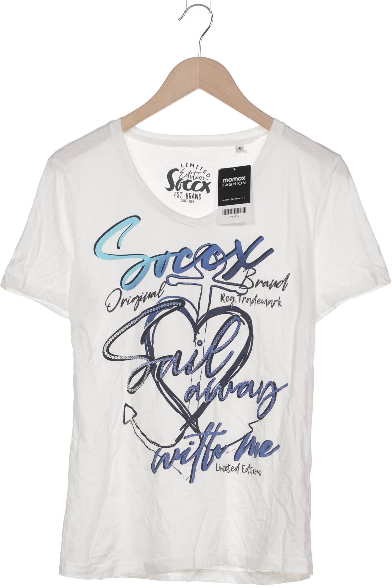

Soccx Damen T-Shirt, weiß, Gr. 40
