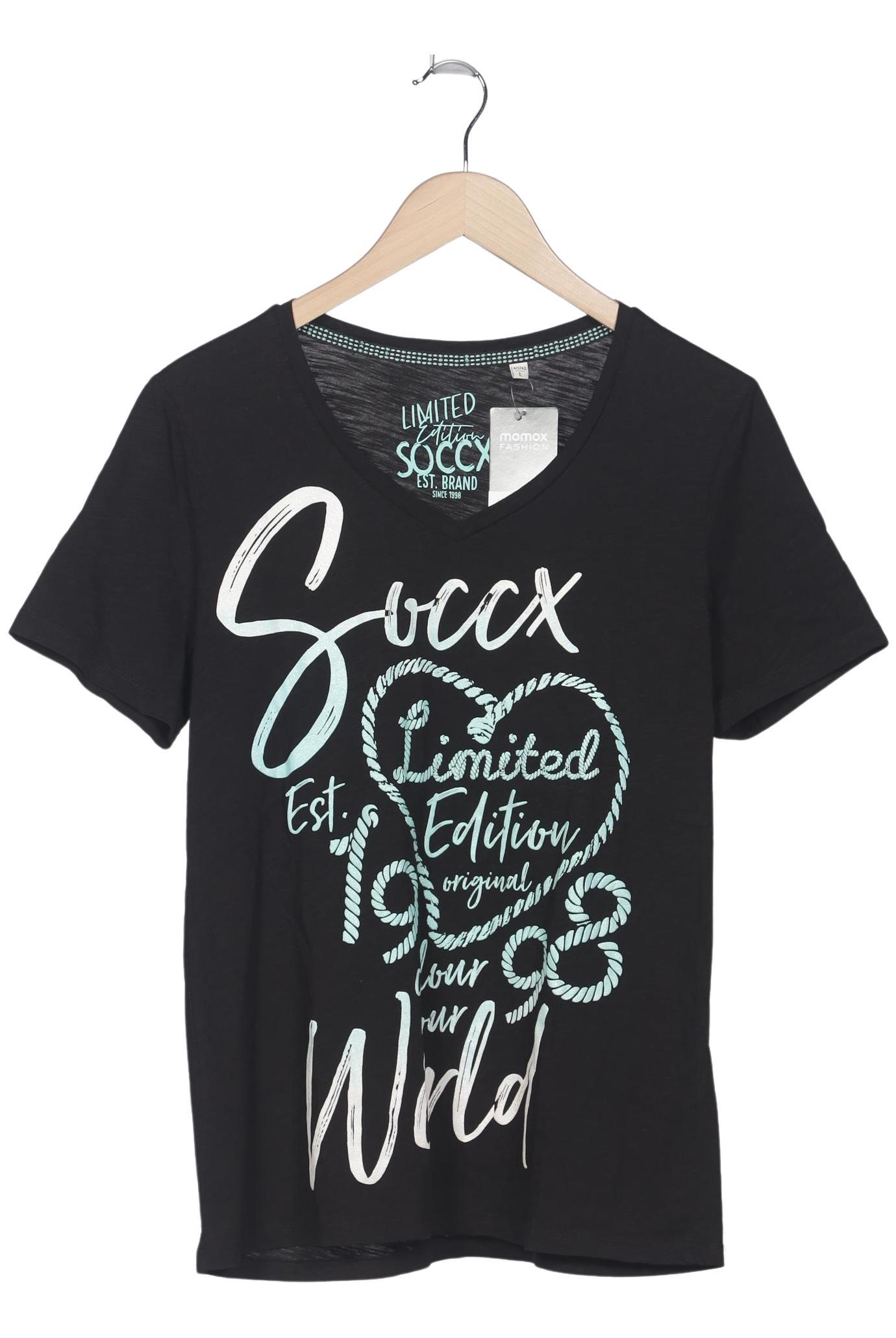 

Soccx Damen T-Shirt, schwarz, Gr. 42