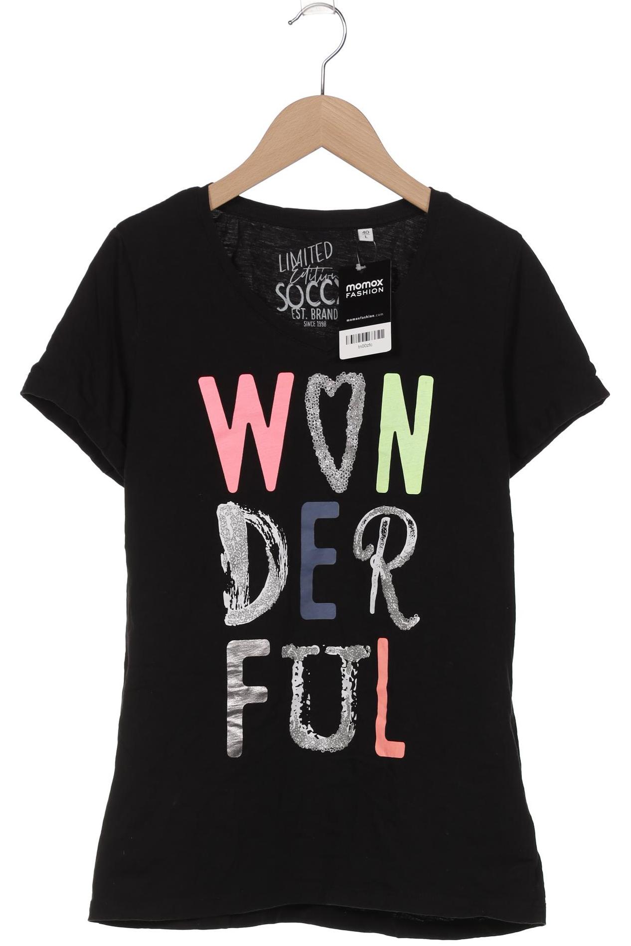 

Soccx Damen T-Shirt, schwarz, Gr. 40