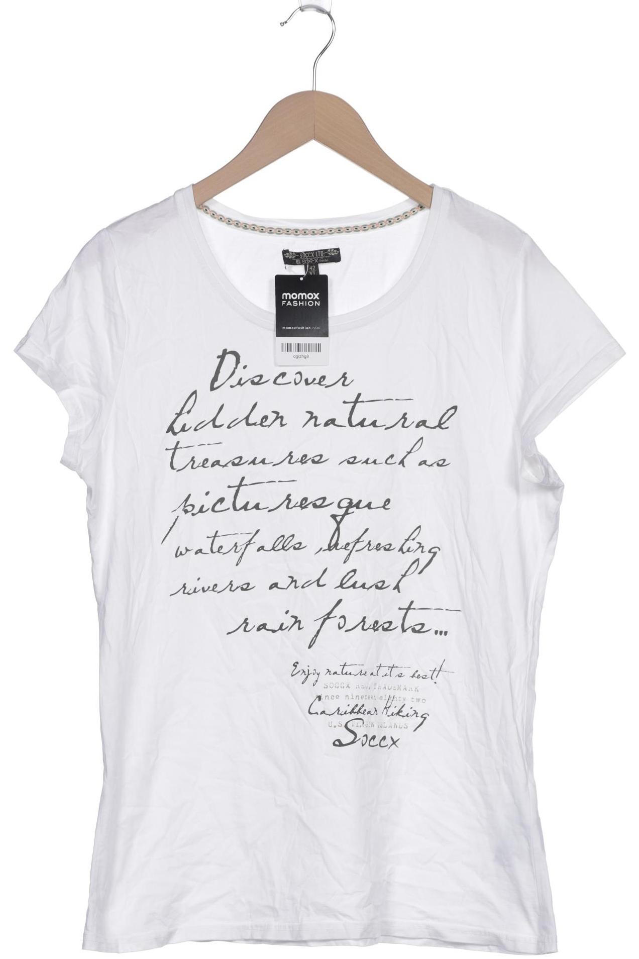 

SOCCX Damen T-Shirt, weiß