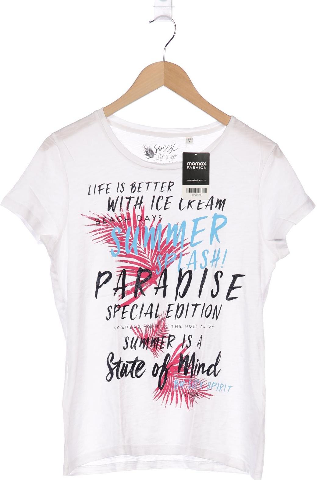 

Soccx Damen T-Shirt, weiß, Gr. 40