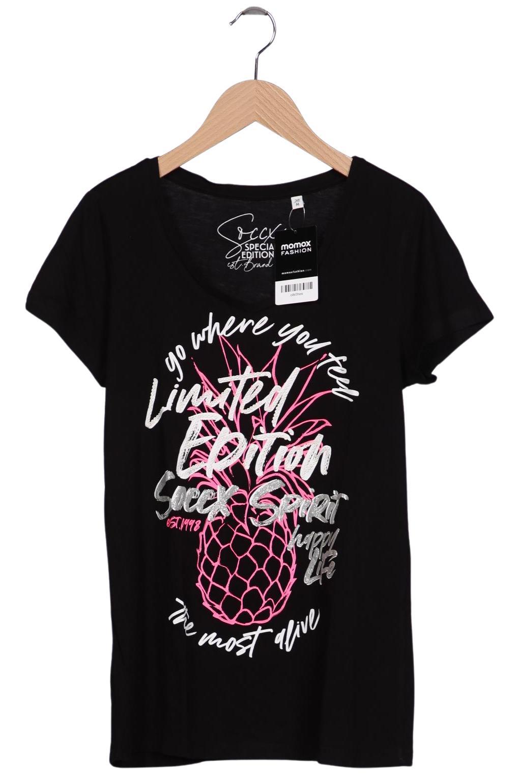 

Soccx Damen T-Shirt, schwarz, Gr. 38