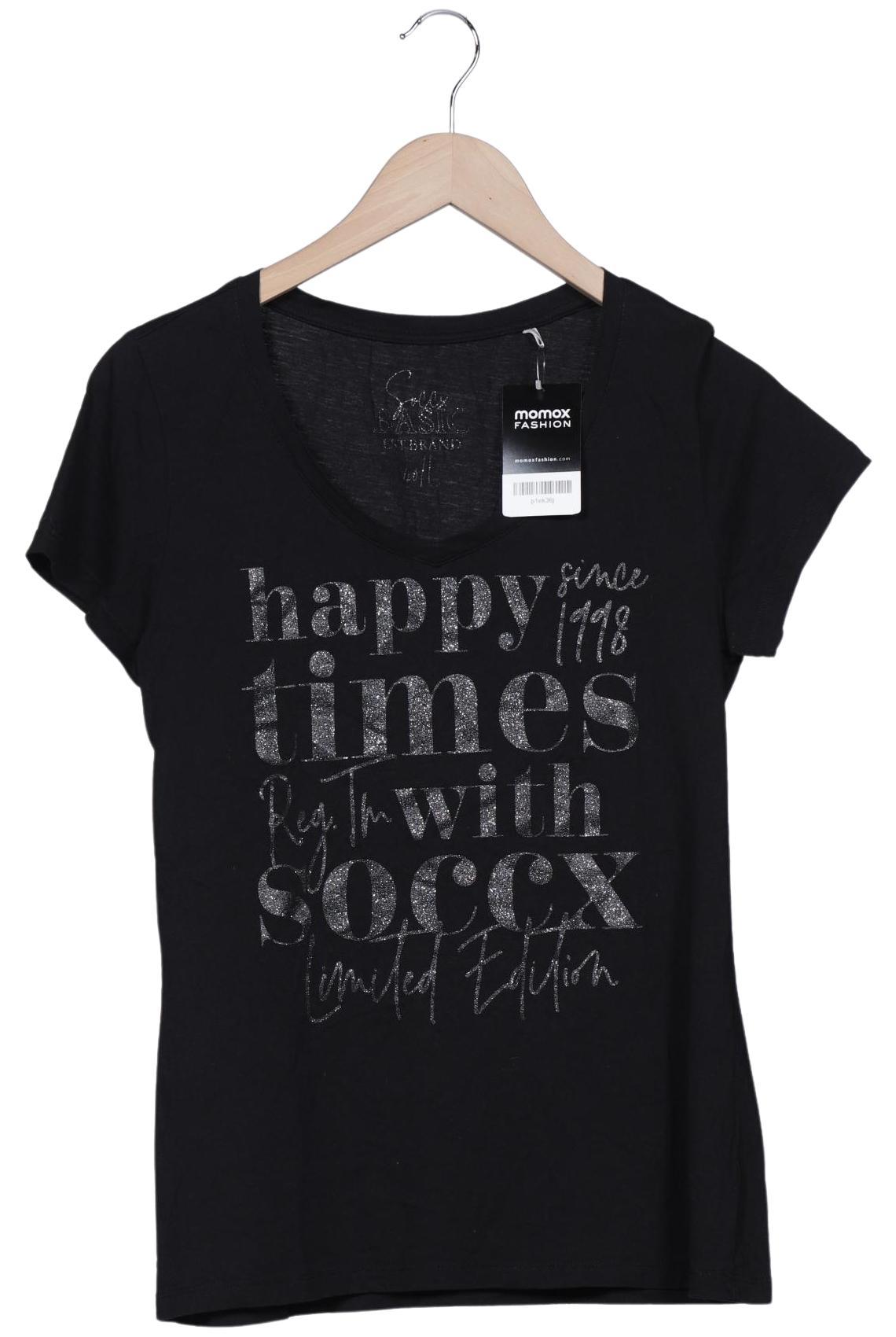

Soccx Damen T-Shirt, schwarz, Gr. 40