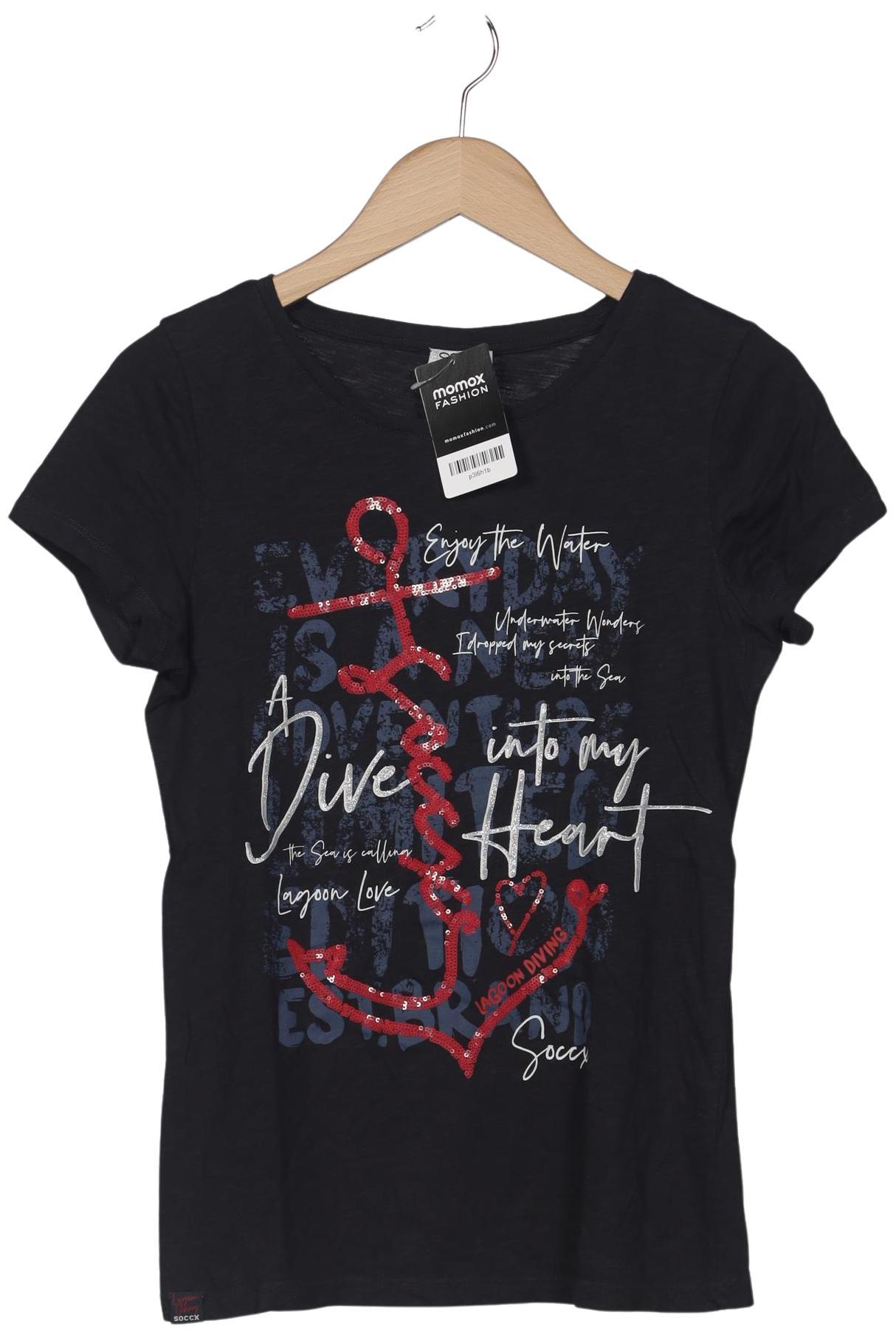 

Soccx Damen T-Shirt, marineblau, Gr. 36