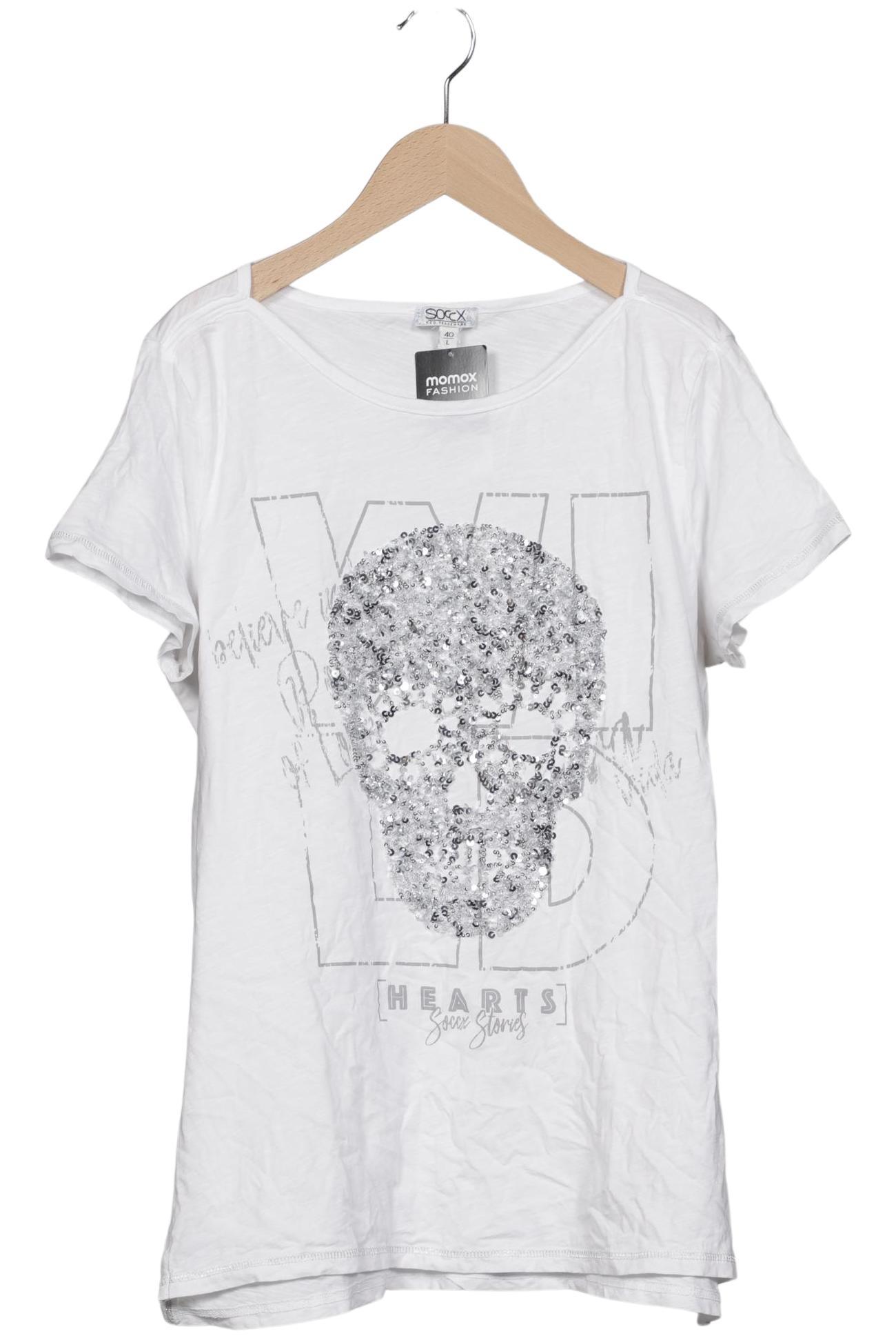 

Soccx Damen T-Shirt, weiß, Gr. 40
