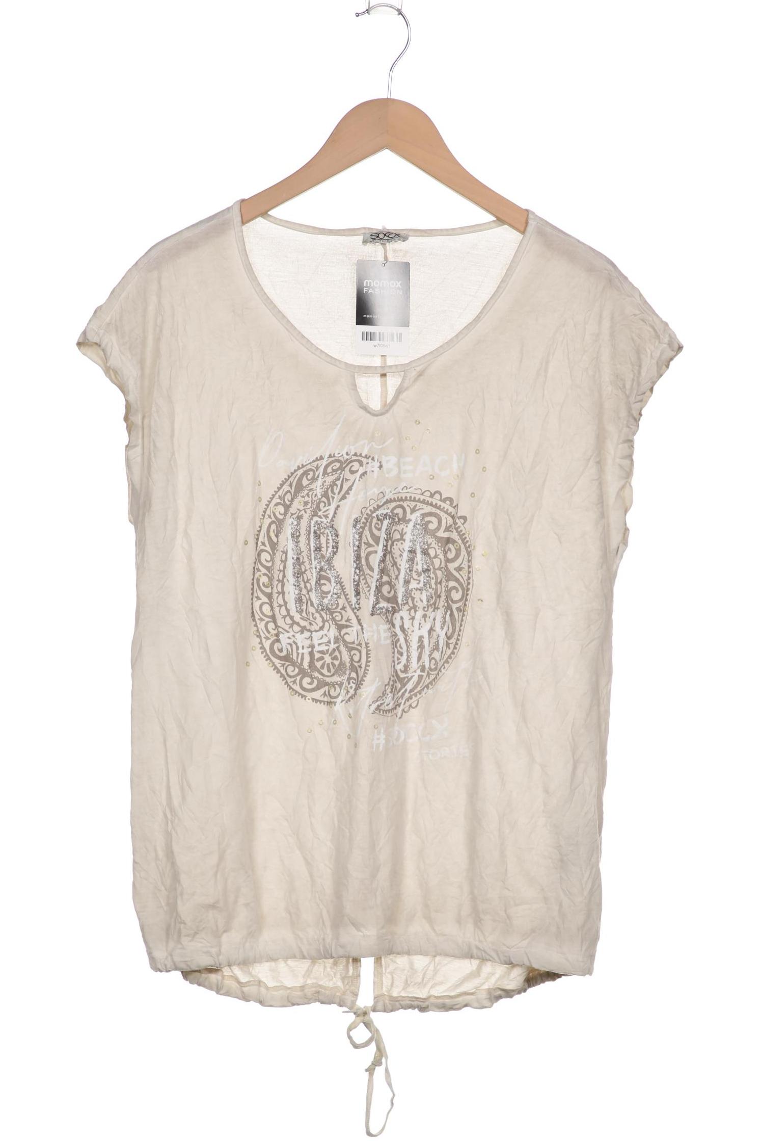 

Soccx Damen T-Shirt, beige, Gr. 48