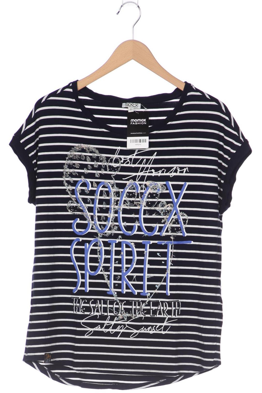 

SOCCX Damen T-Shirt, marineblau