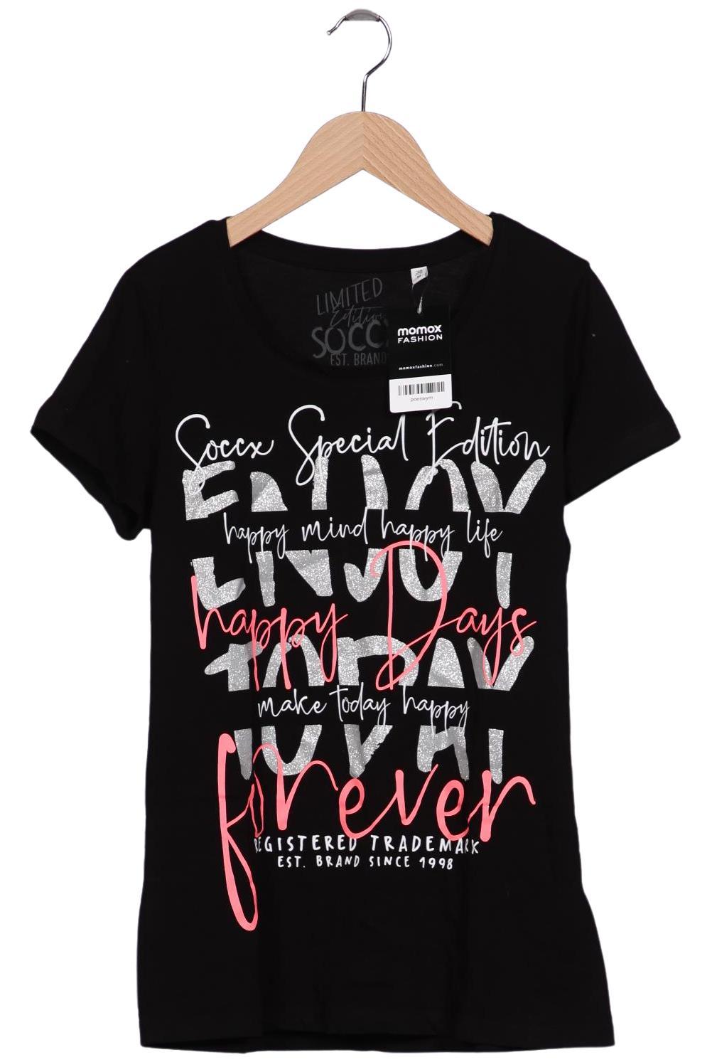 

Soccx Damen T-Shirt, schwarz, Gr. 38