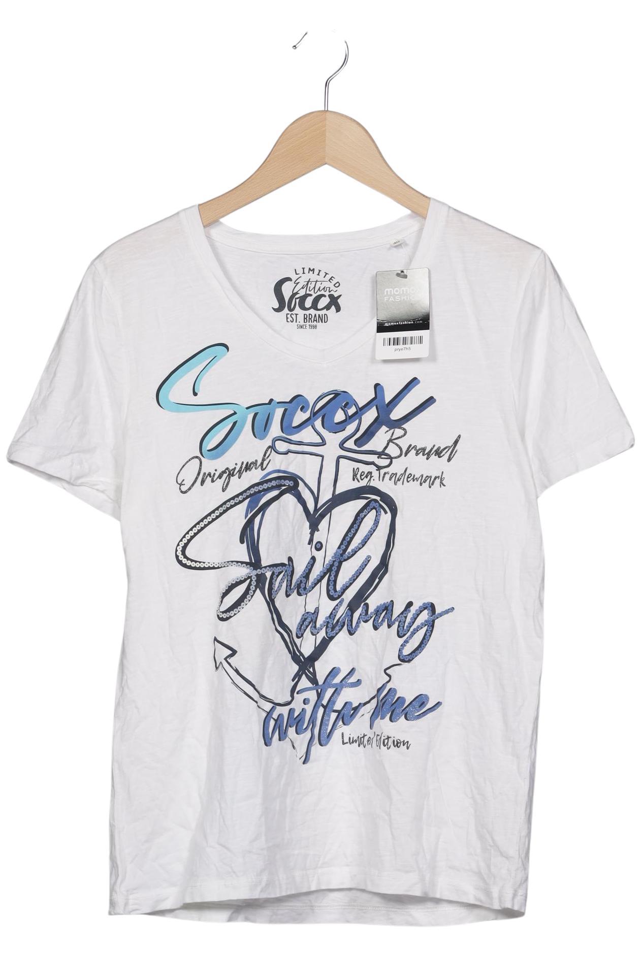 

Soccx Damen T-Shirt, weiß, Gr. 40