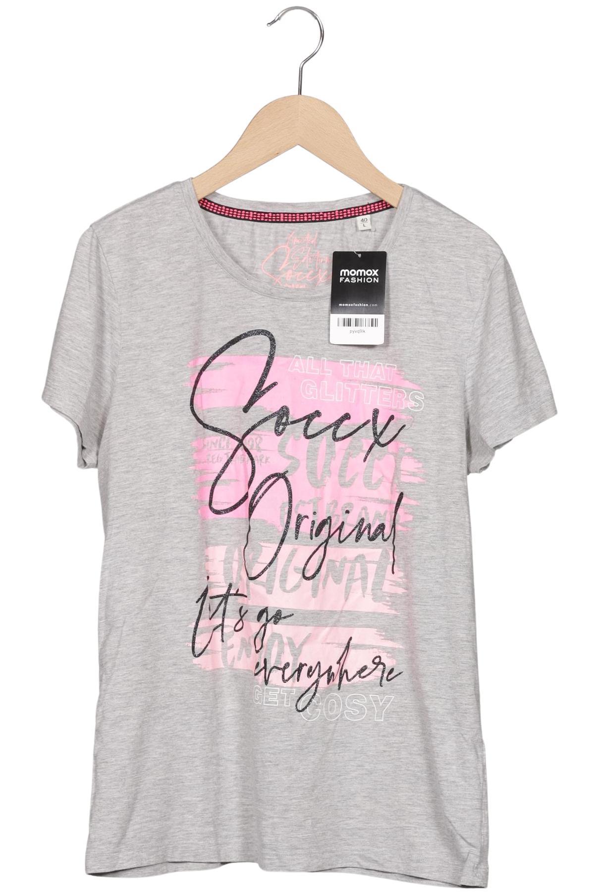 

Soccx Damen T-Shirt, grau, Gr. 40